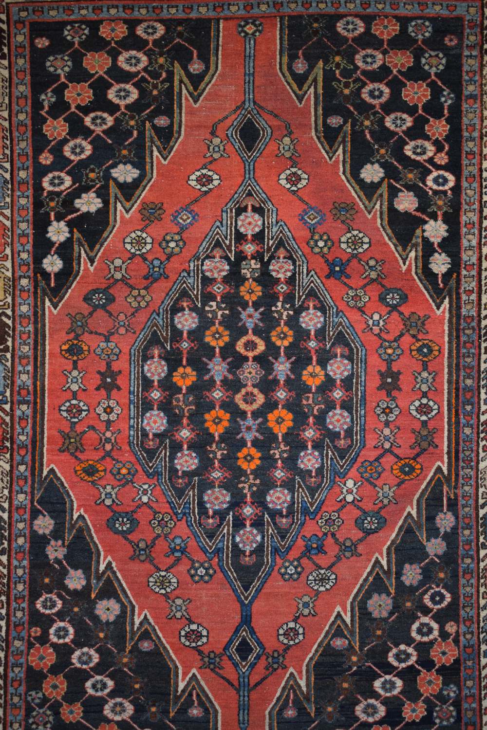 Mazlaghan rug, north west Persia, circa 1930s, 6ft. 8in. X 4ft. 7in. 2.03m. X 1.40m. Some wear in - Image 8 of 11