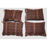 Four small Baluchi kelim cushions, Khorasan, north east Persia, circa 1940s, each approx. 16in. X