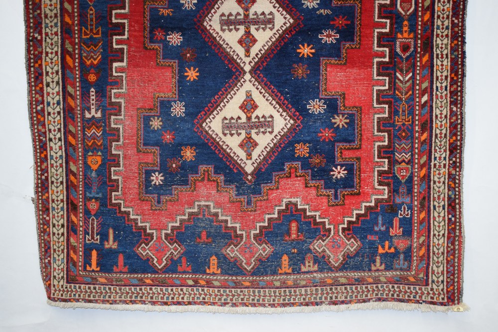 Afshar rug, Kerman area, south east Persia, circa 1930s-40s, 6ft. 8in. X 5ft. 1in. 2.03m. X 1.55m. - Image 7 of 9