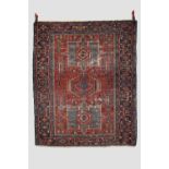 Karaja rug, north west Persia, circa 1930s-40s, 5ft. 11in. X 4ft. 11in. 1.80m. X 1.50m. Overall