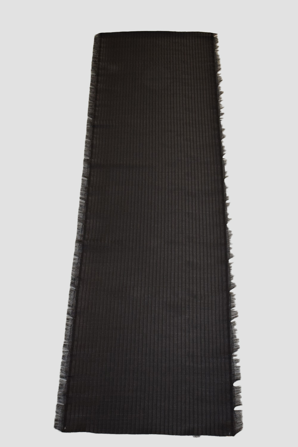 Length of fine black horsehair upholstery fabric woven by John Boyd Textiles, Castle Cary, Somerset,