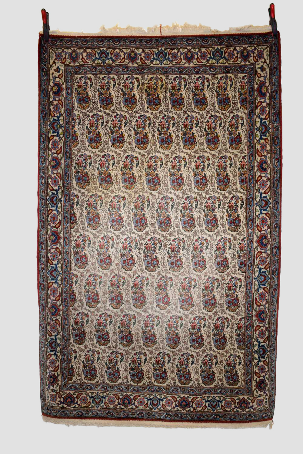 Qum 'boteh' rug, south central Persia, circa 1950s, 7ft. 2in. X 4ft. 5in. 2.18m. X 1.35m. Some