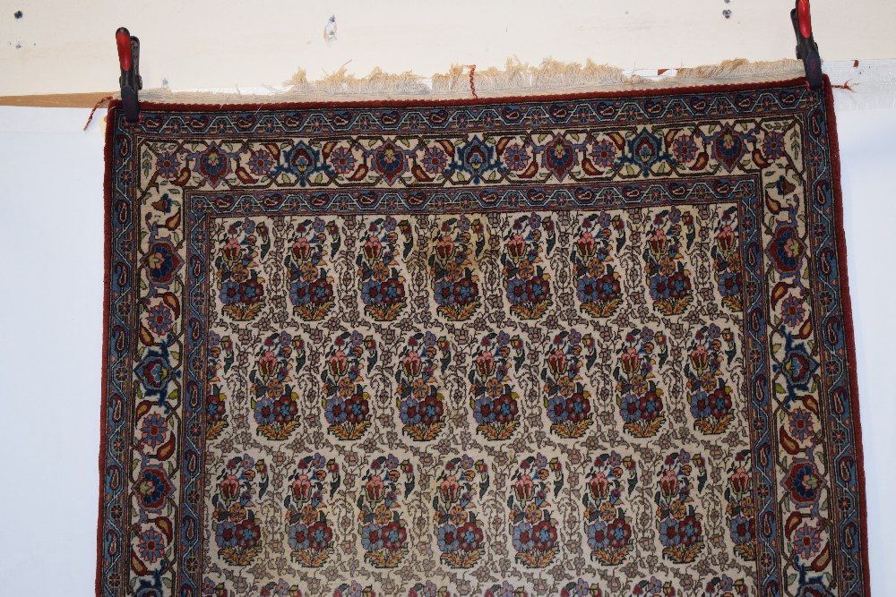 Qum 'boteh' rug, south central Persia, circa 1950s, 7ft. 2in. X 4ft. 5in. 2.18m. X 1.35m. Some - Image 4 of 8