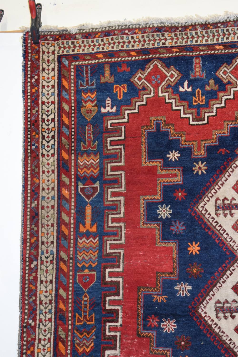 Afshar rug, Kerman area, south east Persia, circa 1930s-40s, 6ft. 8in. X 5ft. 1in. 2.03m. X 1.55m. - Image 4 of 9