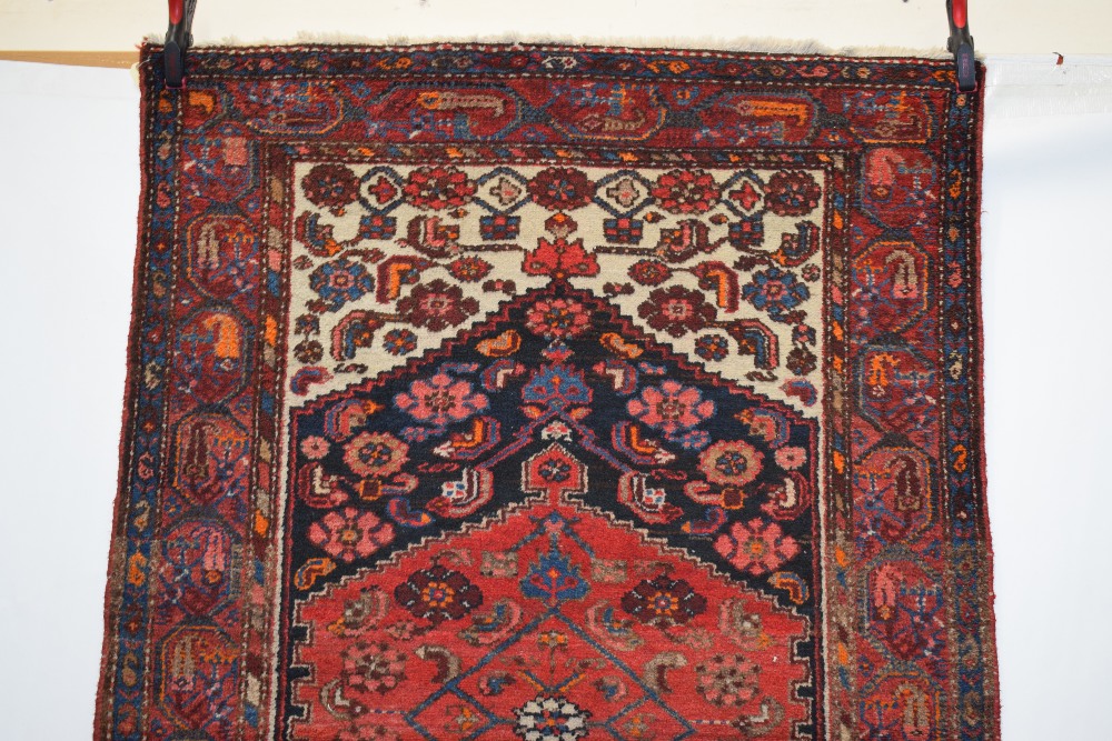Hamadan rug, north west Persia, circa 1930s, 6ft. 6in. X 4ft. 2in. 1.98m. X 1.27m. Dark blue diamond - Image 6 of 9