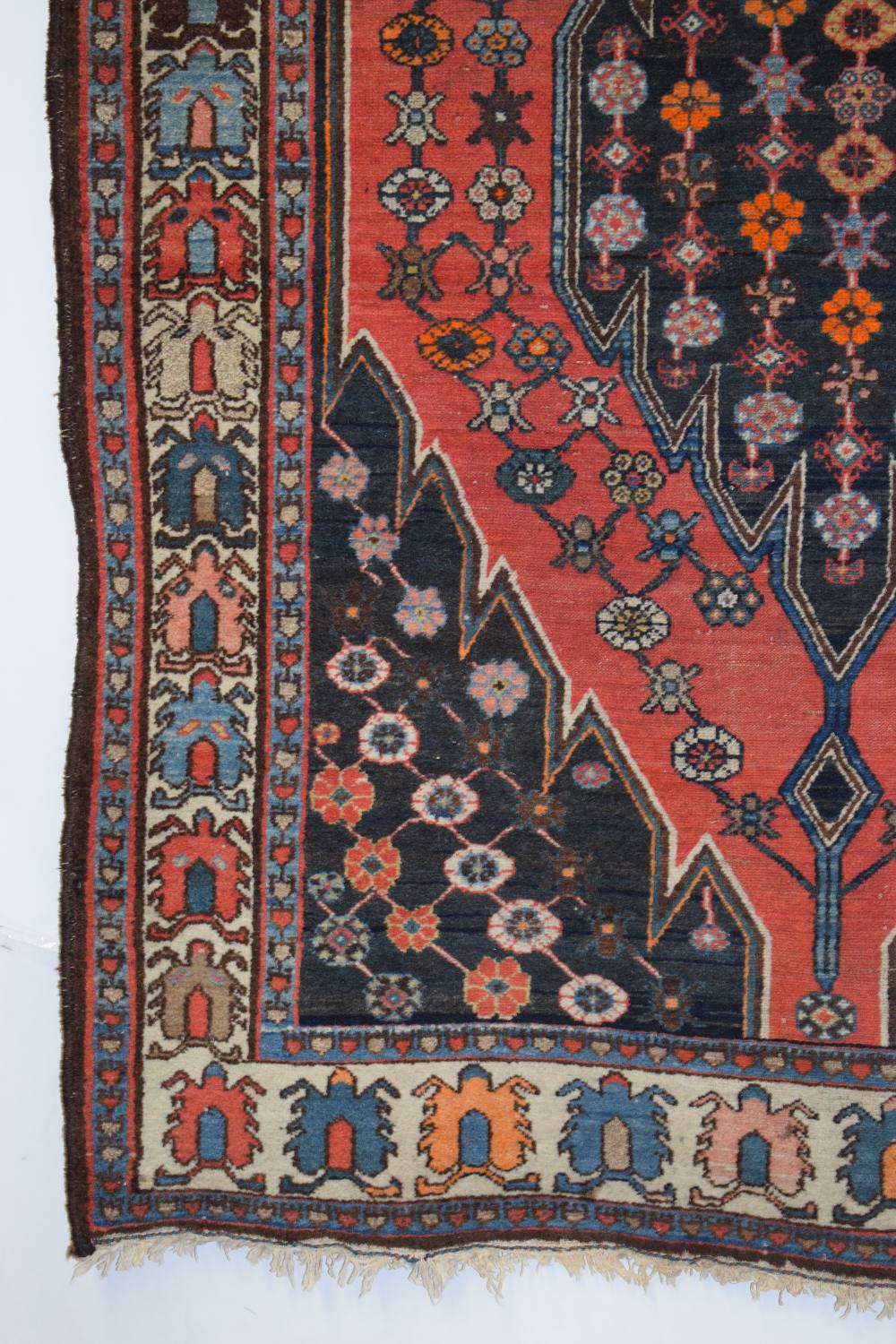 Mazlaghan rug, north west Persia, circa 1930s, 6ft. 8in. X 4ft. 7in. 2.03m. X 1.40m. Some wear in - Image 5 of 11