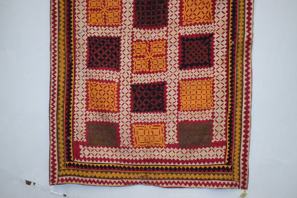 Two Indian cotton quilts, first half 20th century, the first, 64in. X 47in. 163cm. X 119cm. - Image 7 of 18