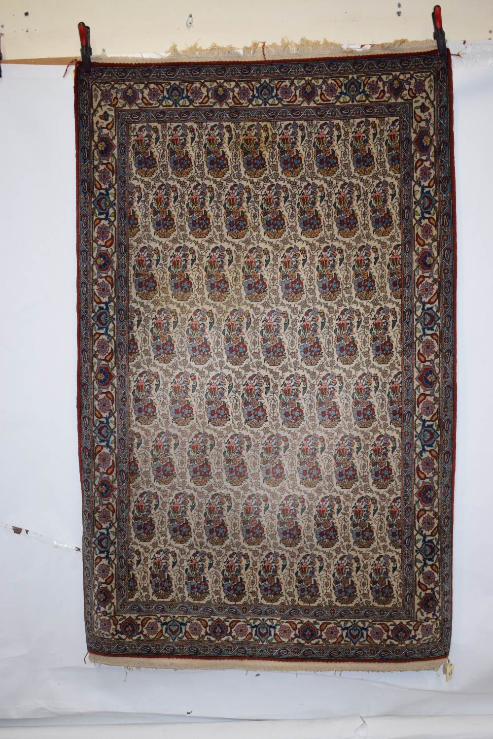 Qum 'boteh' rug, south central Persia, circa 1950s, 7ft. 2in. X 4ft. 5in. 2.18m. X 1.35m. Some - Image 2 of 8