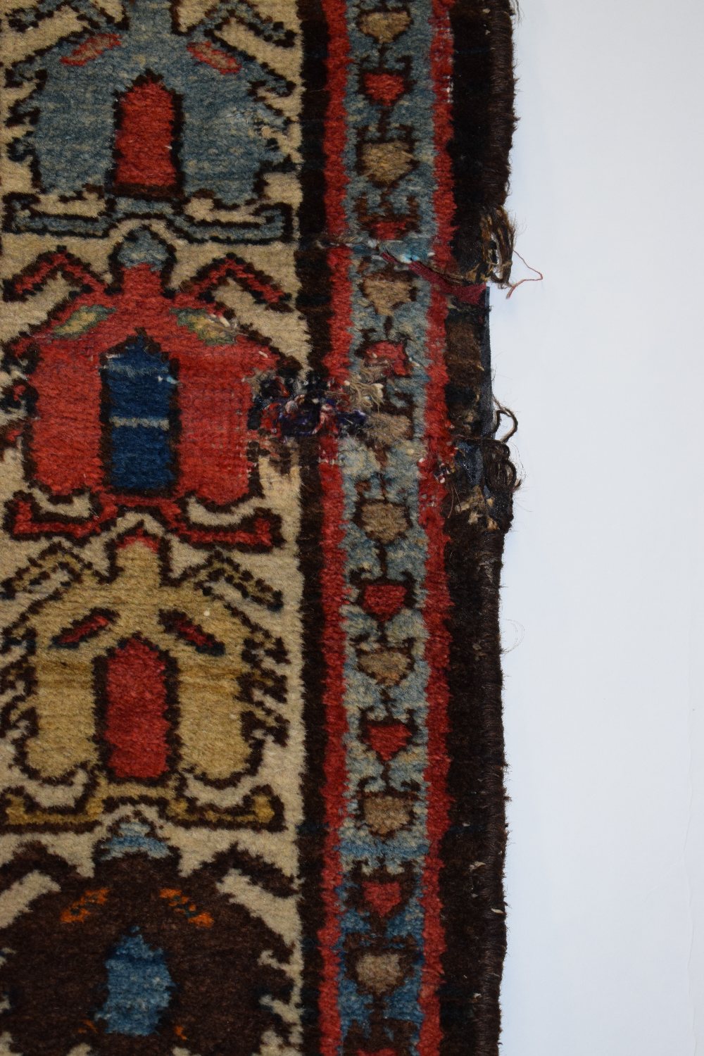 Mazlaghan rug, north west Persia, circa 1930s, 6ft. 8in. X 4ft. 7in. 2.03m. X 1.40m. Some wear in - Image 9 of 11