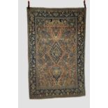 Natanz prayer rug, Esfahan province, central Persia, circa 1930s, 6ft. 8in. X 4ft. 4in. 2.03m. X 1.