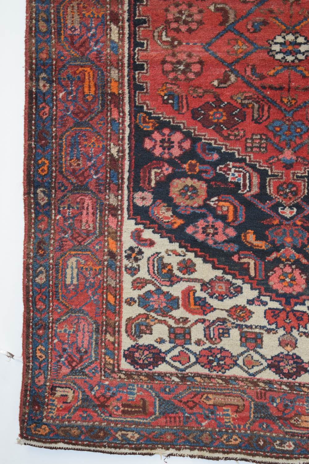 Hamadan rug, north west Persia, circa 1930s, 6ft. 6in. X 4ft. 2in. 1.98m. X 1.27m. Dark blue diamond - Image 5 of 9