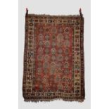 Gendje boteh rug, south east Caucasus, early 20th century, 5ft. 5in. X 3ft. 11in. Overall wear;