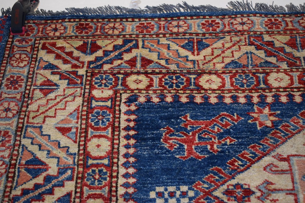 Chobi rug of Caucasian design, Afghanistan, late 20th century, 5ft. 11in. X 4ft. 3in. 1.80m. X 1. - Image 7 of 8