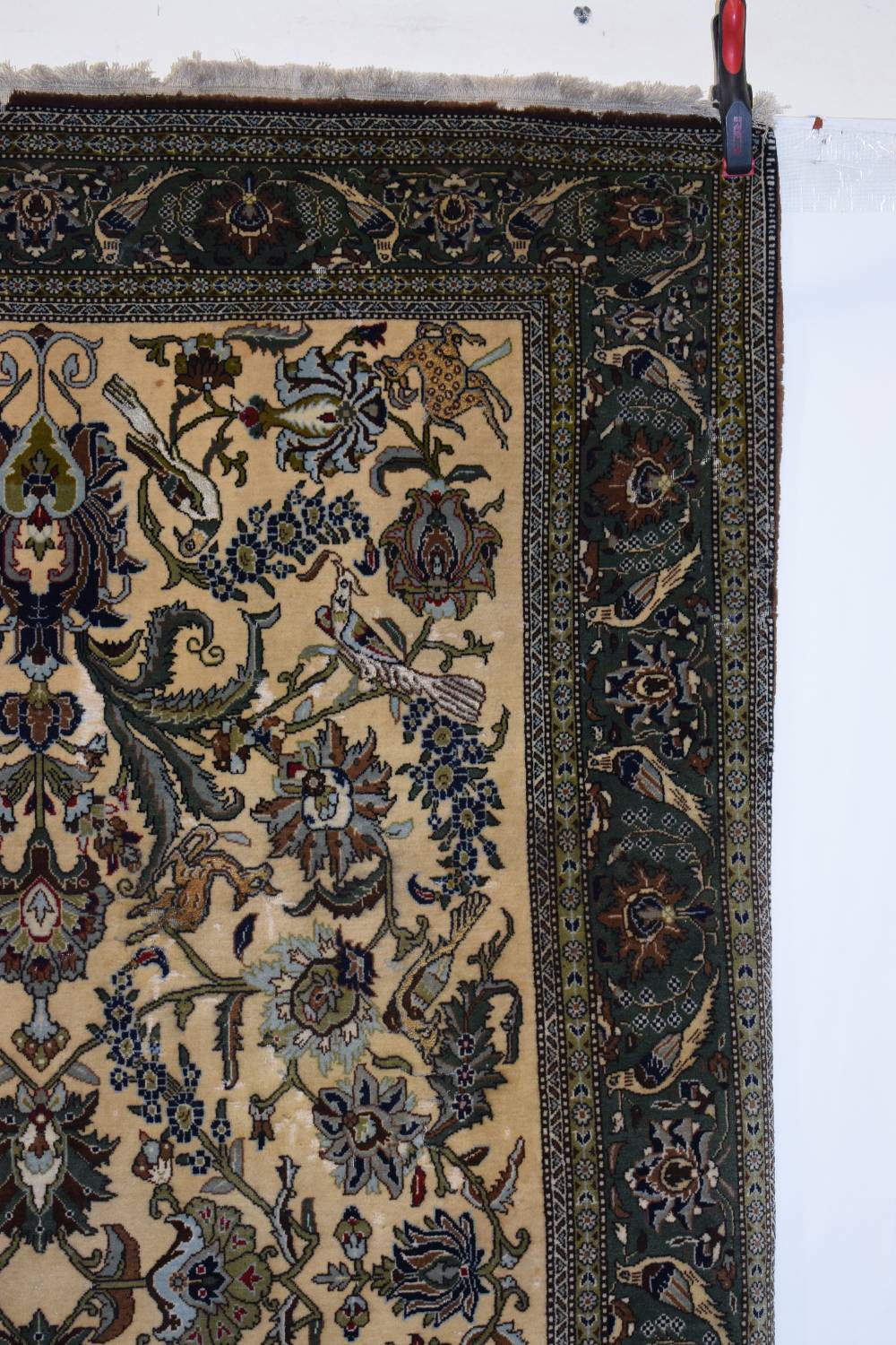 Qum part silk rug, south central Persia, mid-20th century, 6ft. 11in. X 4ft. 5in. 2.11m. X 1.35m. - Image 3 of 13
