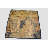 Pictorial tapestry fragment depicting King Solomon, European, 17th century, 3ft. 9in. X 3ft. 11in.