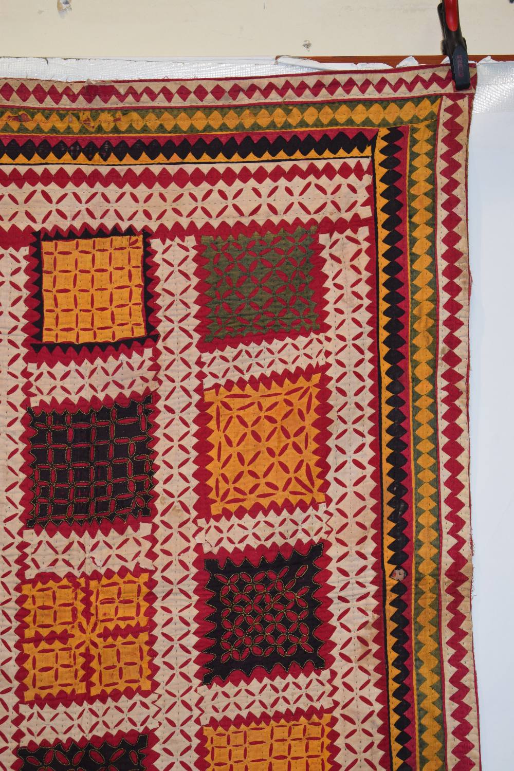 Two Indian cotton quilts, first half 20th century, the first, 64in. X 47in. 163cm. X 119cm. - Image 3 of 18