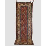 Kazak long rug, south west Caucasus, late 19th/early 20th century, 10ft. 4in. X 3ft. 8in. 3.15m. X