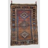 Caucasian rug, probably Bordjalou area, dated 1352 (AH) [1933 AD] twice in the field, 5ft. 9in. X