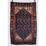 Kurdish rug, north west Persia, early 20th century, 6ft. X 3ft. 10in. 1.83m. X 0.86m. Overall