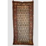 Attractive Kurdish long rug, north west Persia, early 20th century, 9ft. 5in. X 4ft. 3in. 2.87m. X