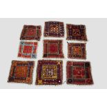Nine Banjar rumals, north India, mid-20th century, each 16in. 40cm. square, all trimmed with