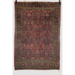 Indian rug, probably Kashmir area, north India, circa 1940s-50s, 5ft. 11in. X 4ft. 1.80m. X 1.22m.