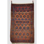 Baluchi rug, Khorasan, north east Persia, circa 1930s-40s, 6ft. 3in. X 3ft. 11in. 1.91m. X 1.20m.
