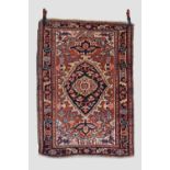Heriz rug, north west Persia, circa 1940s, 4ft. 7in. X 3ft. 4in. 1.40m. X 1.02m. Very slight wear in