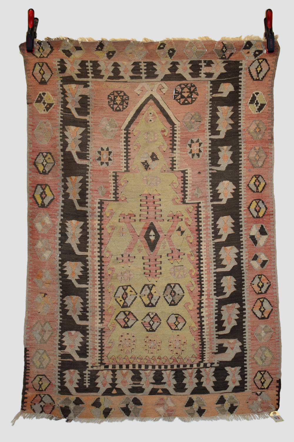 Central Anatolian prayer kelim, Konya area, early 20th century, 4ft. 9in. X 3ft. 2in. 1.45m. X 0. - Image 19 of 19