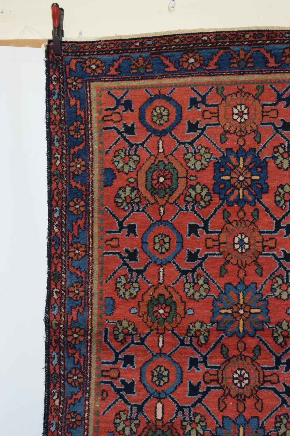 Hamadan rug, north west Persia, circa 1940s, 6ft. 5in. X 4ft. 3in. 1.96m. X 1.30m. Small re-weave to - Image 4 of 9