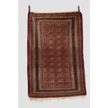 Two rugs: the first: Afghan 2 x 8 gul rug, Afghanistan, second half 20th century, 6ft. 3in. X 3ft.