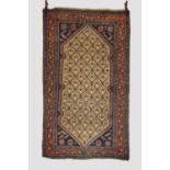 Kurdish rug, north west Persia, circa 1920s-30s, 6ft. 7in. X 3ft. 10in. 2.01m. X 1.17m. Slight