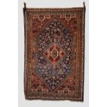Attractive Qashqa'i rug, Fars, south west Persia, late 19th century, 6ft. 4in. X 4ft. 4in. 1.93m.