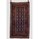 Baluchi rug, Khorasan, north east Persia, early 20th century, 6ft. 1in. X 3ft. 5in. 1.86m. X 1.