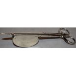 A Queen Anne Britannia standard silver pair of snuffer scissors, Maker John Fawdery 1st, London