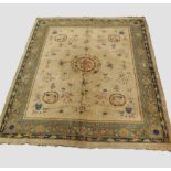 Tianjin carpet, north China, circa 1930s-40s, 12ft. 9in. X 10ft. 7in. 3.89m. 3.23m. Slight wear in