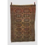 Tekke Turkmen rug, Turkmenistan, circa 1930s, 5ft. 6in. X 3ft. 9in. 1.68m. X 1.14m. Overall even