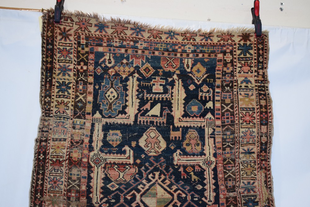 Two Caucasian rugs, early 20th century, the first, Derbend rug fragment, north east Caucasus, 4ft. - Image 7 of 24