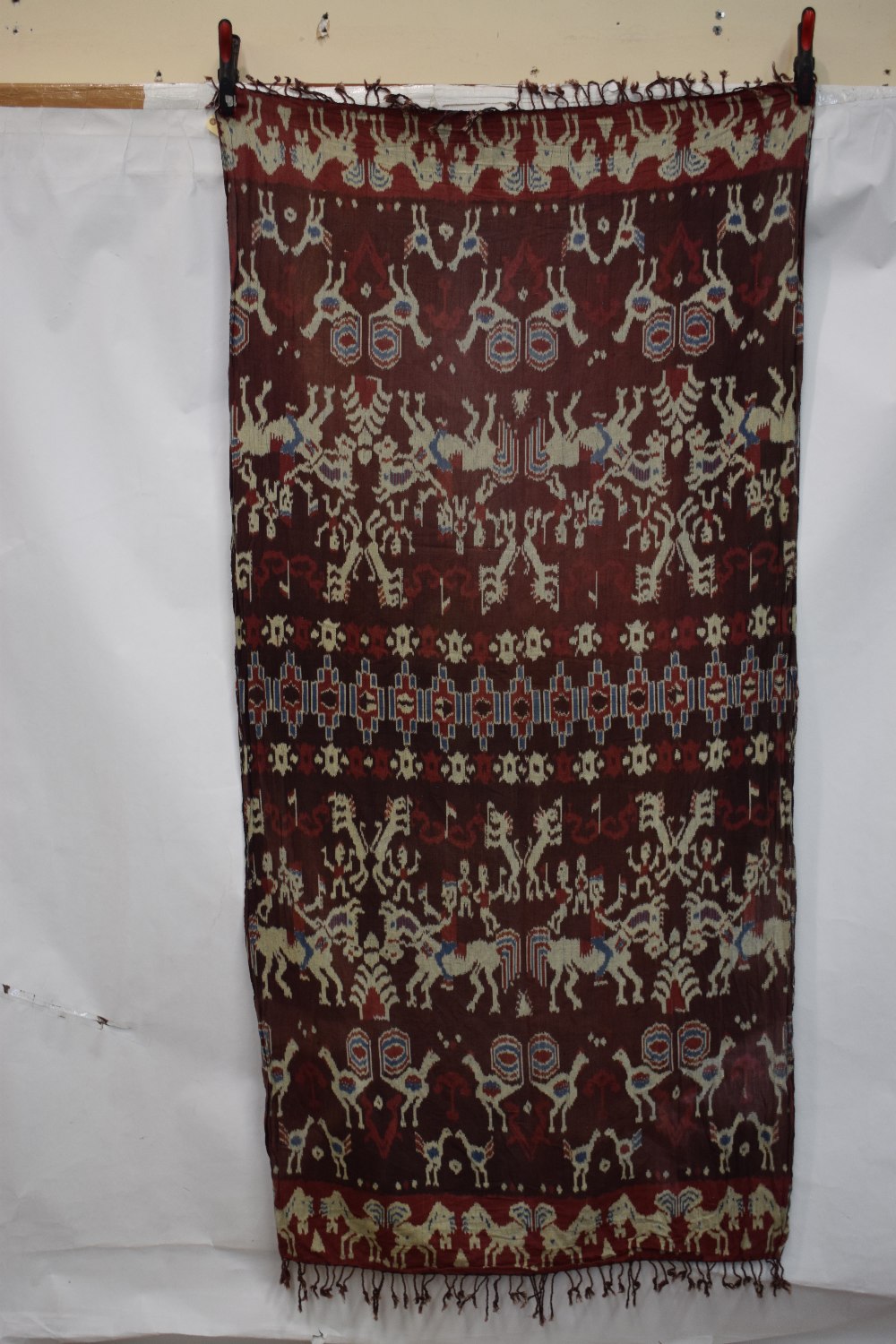 Three Indonesian textiles comprising:Two ikat hingii kombu (man's mantle), Sumba, east Indonesia, - Image 8 of 19