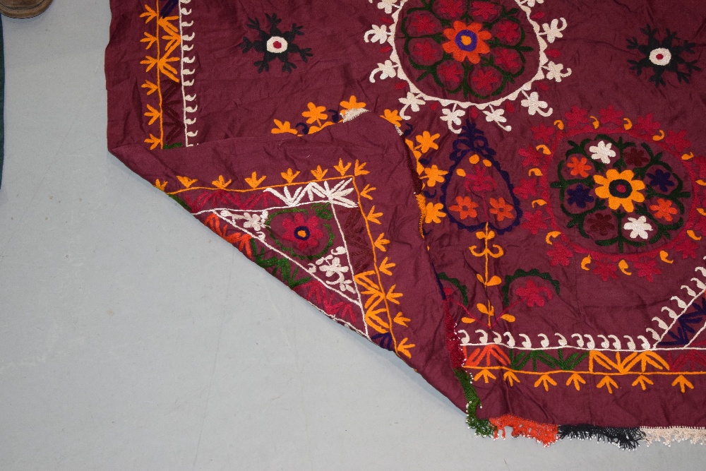 Ten small suzanis (one a fragment) by the Uzbeks of Afghanistan, circa 1930s-50s, various colours, - Image 31 of 32