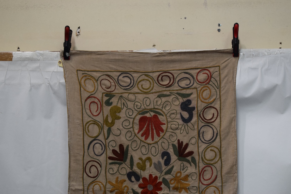 Group of six suzanis by the Uzbeks of Afghanistan, second half 20th century, cotton grounds with - Image 27 of 41