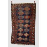Kurdish rug, north west Persia, early 20th century, 6ft. 6in. X 3ft. 11in. 1.98m. X 1.20m. Overall