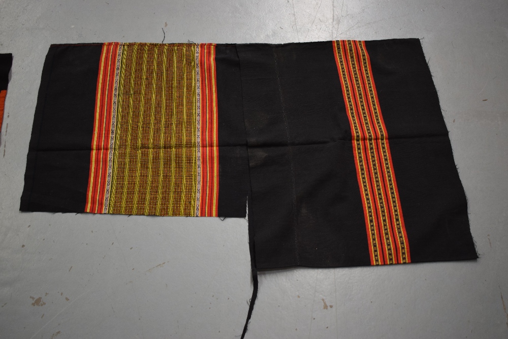 Embroidered and appliqued headcloth from Chiang Mai, north Thailand tribe, Akha, 24in. X 18in. 61cm. - Image 4 of 11