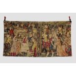 Decorative printed tapestry panel, second half 20th century, 39in. X 72in. 99cm. X 183cm.