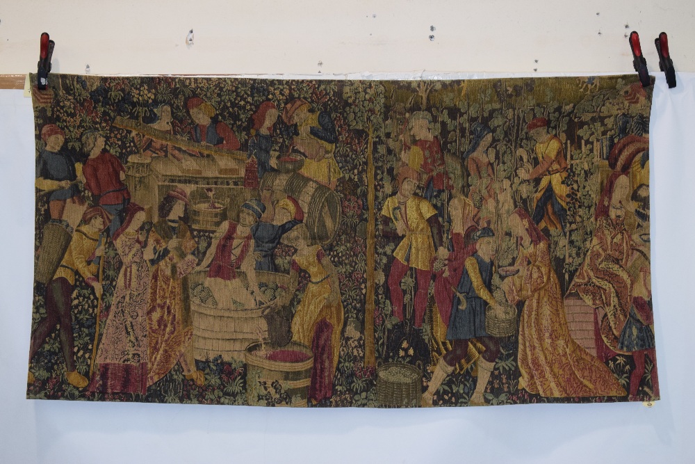 Decorative printed tapestry panel, second half 20th century, 39in. X 72in. 99cm. X 183cm. - Image 2 of 6