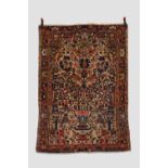 Bakhtiari prayer rug, Chahar Mahal Valley, west Persia, circa 1920s, 6ft. 7in. X 4ft. 8in. 2.01m.