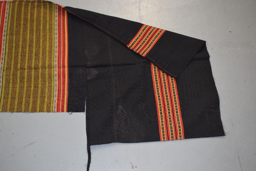 Embroidered and appliqued headcloth from Chiang Mai, north Thailand tribe, Akha, 24in. X 18in. 61cm. - Image 10 of 11