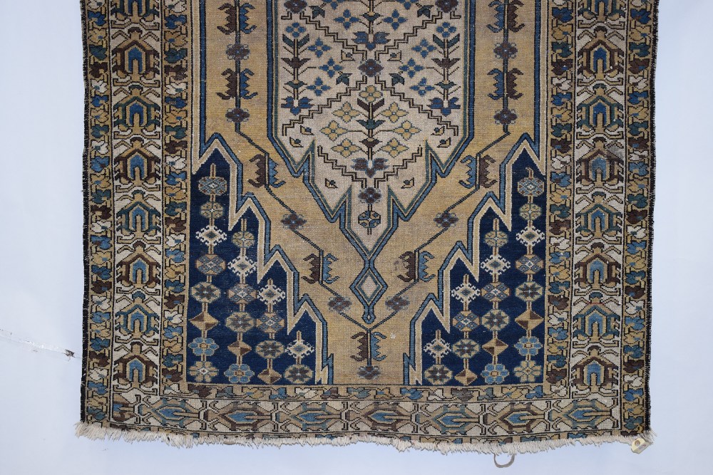 Mazlaghan rug, north west Persia, circa 1930s, 6ft. 3in. x 4ft. 2in. 1.91m. x 1.27m. Overall wear - Image 8 of 12