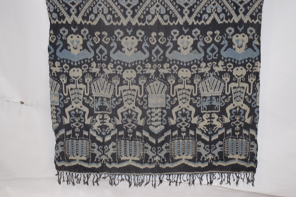 Three Indonesian textiles comprising:Two ikat hingii kombu (man's mantle), Sumba, east Indonesia, - Image 5 of 19