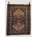 Karaja rug, north west Persia, early 20th century, 4ft. 5in. X 3ft. 6in. 1.35m. X 1.07m. Overall